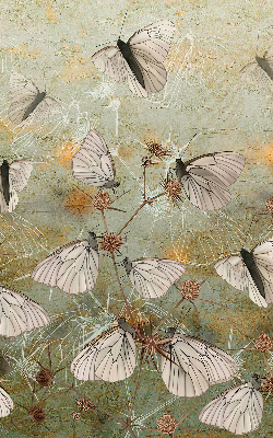 Fabric roller blind for window Butterflies in the meadow