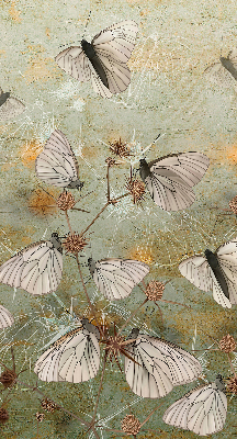 Fabric roller blind for window Butterflies in the meadow