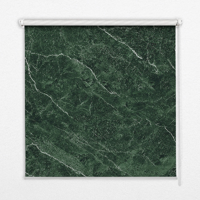 Fabric roller blind for window Green marble