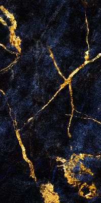 Blackout roller blind Navy blue marble