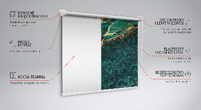 Blackout roller blind Green marble