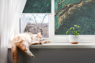 Blackout roller blind Green marble