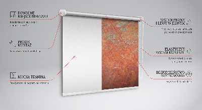Blackout roller blind Orange sheet metal