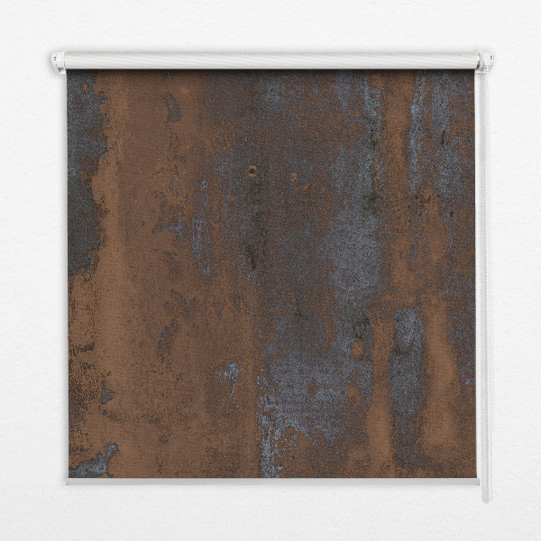 Blackout roller blind for window Rusty sheet metal