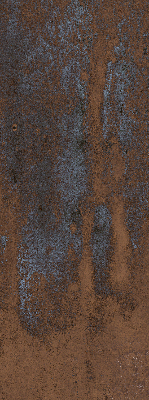 Blackout roller blind for window Rusty sheet metal