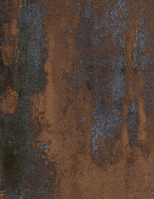 Blackout roller blind for window Rusty sheet metal