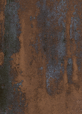 Blackout roller blind for window Rusty sheet metal