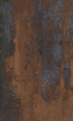 Blackout roller blind for window Rusty sheet metal