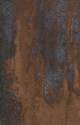 Blackout roller blind for window Rusty sheet metal