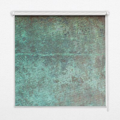 Fabric roller blind for window Green sheet metal