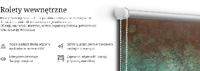 Fabric roller blind for window Green sheet metal