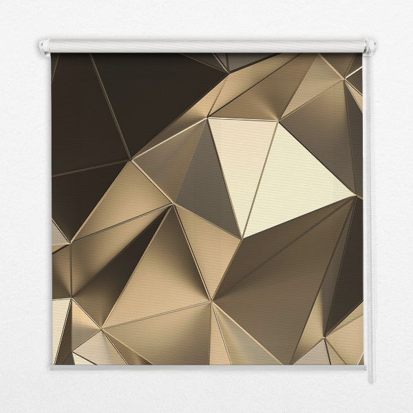 Blackout roller blind Golden triangles