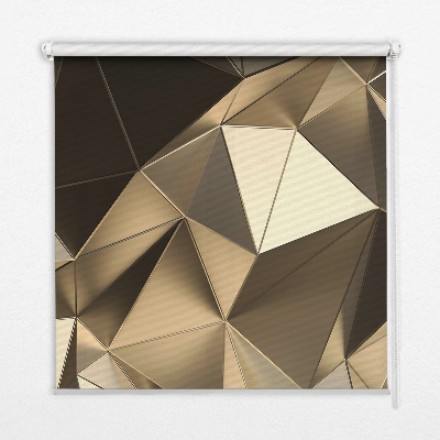 Blackout roller blind Golden triangles