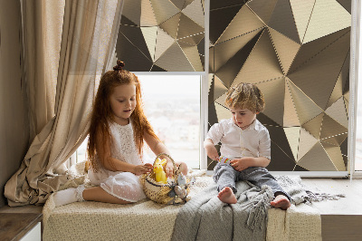 Blackout roller blind Golden triangles
