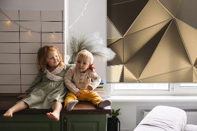 Blackout roller blind Golden triangles