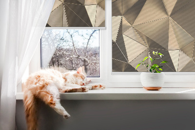 Blackout roller blind Golden triangles
