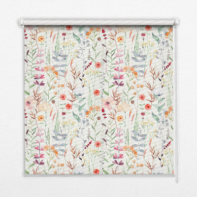 Blackout roller blind Colorful flowers