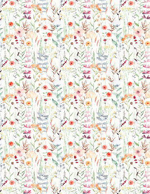 Blackout roller blind Colorful flowers