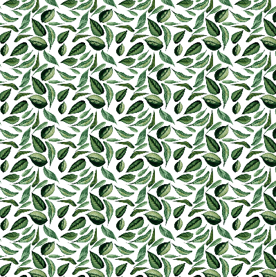 Fabric roller blind for window Leaves falling from trees