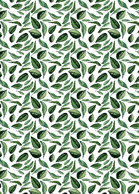 Fabric roller blind for window Leaves falling from trees