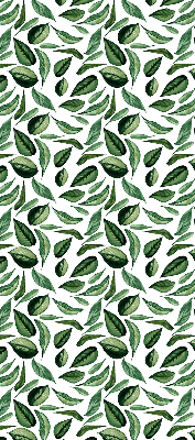 Fabric roller blind for window Leaves falling from trees