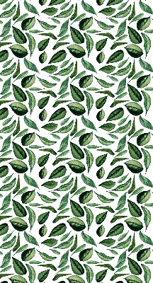Fabric roller blind for window Leaves falling from trees