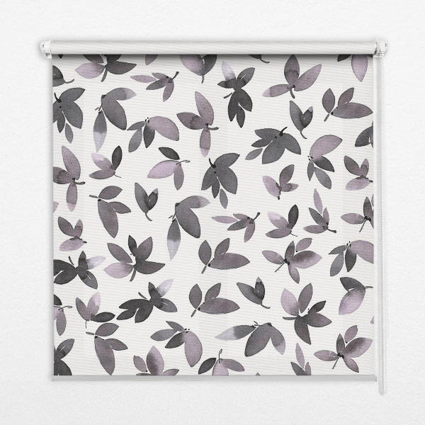 Blackout roller blind Dark pink leaves