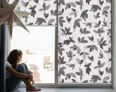 Blackout roller blind Dark pink leaves