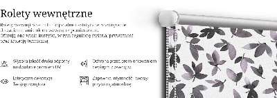 Blackout roller blind Dark pink leaves