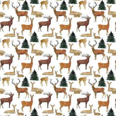 Blackout roller blind for window Deer and roe deer
