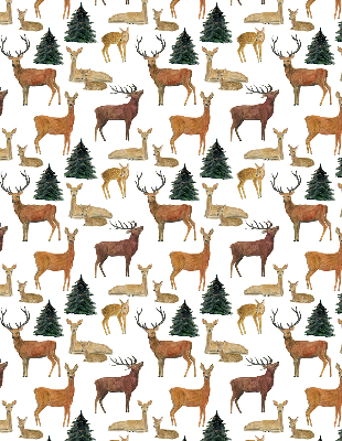 Blackout roller blind for window Deer and roe deer