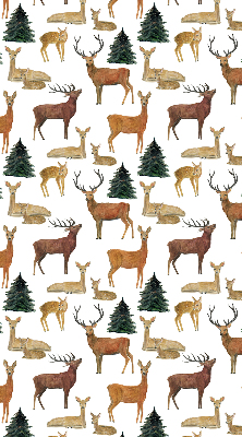 Blackout roller blind for window Deer and roe deer