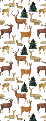 Blackout roller blind for window Deer and roe deer