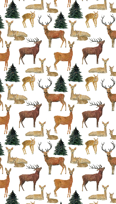 Blackout roller blind for window Deer and roe deer