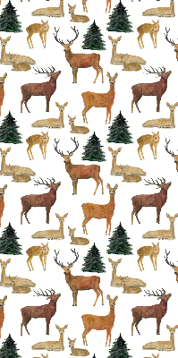 Blackout roller blind for window Deer and roe deer