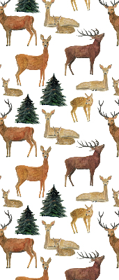 Blackout roller blind for window Deer and roe deer
