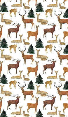 Blackout roller blind for window Deer and roe deer
