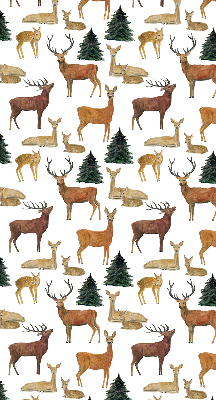 Blackout roller blind for window Deer and roe deer