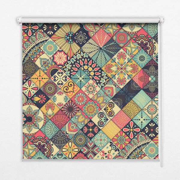 Blackout roller blind Colorful tiles
