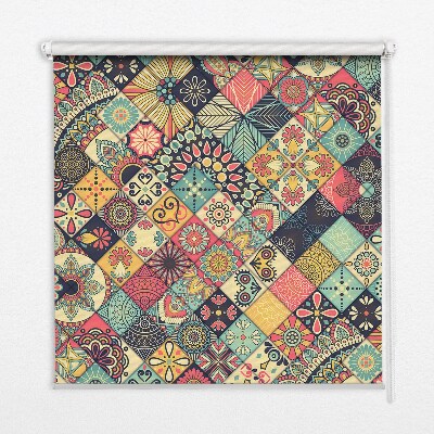 Blackout roller blind Colorful tiles