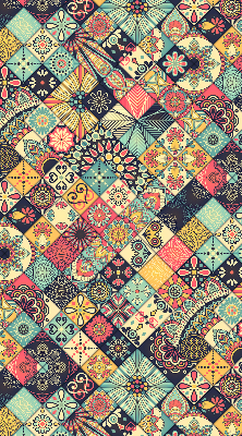 Blackout roller blind Colorful tiles