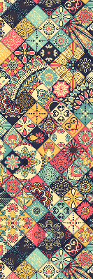 Blackout roller blind Colorful tiles