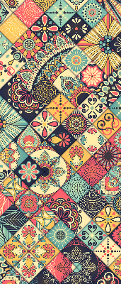 Blackout roller blind Colorful tiles