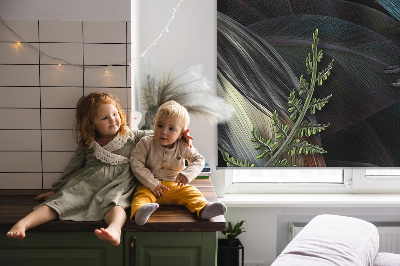 Blackout roller blind Patki in green