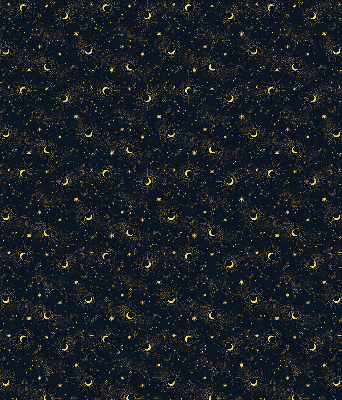 Blackout roller blind for window Moon and stars