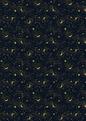 Blackout roller blind for window Moon and stars