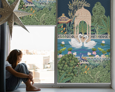 Fabric roller blind for window Garden