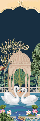 Fabric roller blind for window Garden