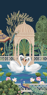 Fabric roller blind for window Garden