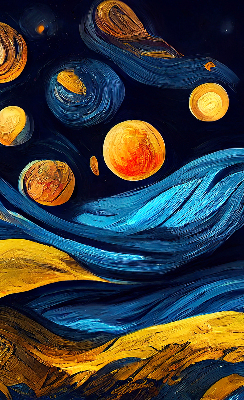Fabric roller blind for window Planets